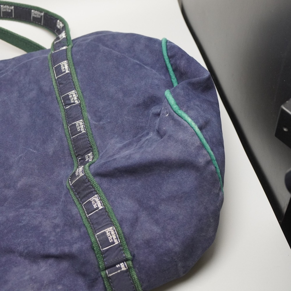 Goldman Sachs Scarborough & Tweed Canvas Duffle Bag Blue Green Corporate Swag - Picture 6 of 11